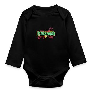 BWL Graffiti-Art Betriebswirtin - Baby Bio-Langarm-Body - Schwarz - Vorne