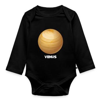 Venus - Baby Bio-Langarm-Body - Schwarz - Vorne