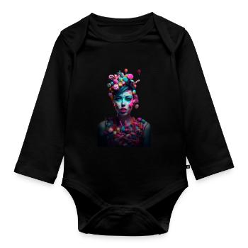 Candycore Aesthetic pour ceux qui ont la dent sucrée - Body Bébé bio manches longues - noir - Devant