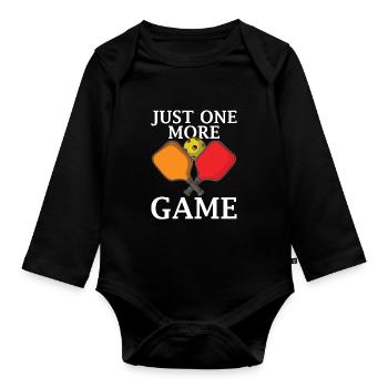 Pickleball Player Pickleball Paddle Pickleball - Baby Bio-Langarm-Body - Schwarz - Vorne