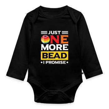 Pearl Bead Embroidery Jeweler Jewelry Maker - Organic Longsleeve Baby Bodysuit - black - Front