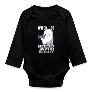 Bodybuilding Powerlifting Weightlifting Fitness - Baby Bio-Langarm-Body - Schwarz - Vorne