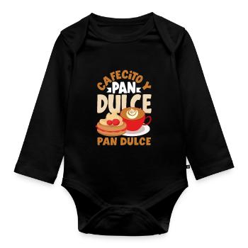 Pan Dulce Design pour un amateur de cuisine mexicaine avec - Body Bébé bio manches longues - noir - Devant