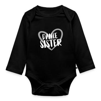 Dancing for dancers - Organic Longsleeve Baby Bodysuit - black - Front