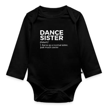 Tanzen Für Tänzer - Baby Bio-Langarm-Body - Schwarz - Vorne