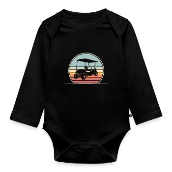 Golf Golfer - Baby Bio-Langarm-Body - Schwarz - Vorne