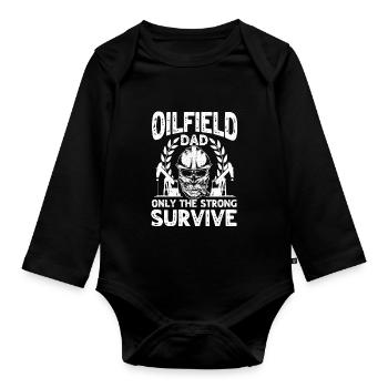 Oilfield Dad - Organic Longsleeve Baby Bodysuit - black - Front