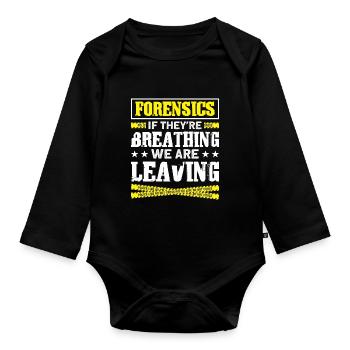 Forensic Scientist Forensic Forensic Science - Organic Longsleeve Baby Bodysuit - black - Front
