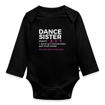 Tanzen Für Tänzer - Baby Bio-Langarm-Body - Schwarz - Vorne