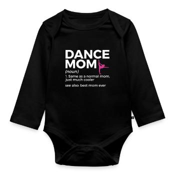 Dancing for dancers - Organic Longsleeve Baby Bodysuit - black - Front