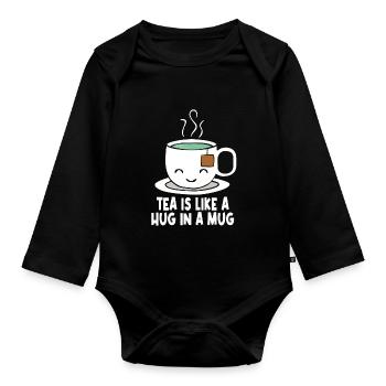 Kawaii Tee - Baby Bio-Langarm-Body - Schwarz - Vorne