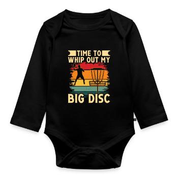 Conception du lecteur Big Disc - Body Bébé bio manches longues - noir - Devant