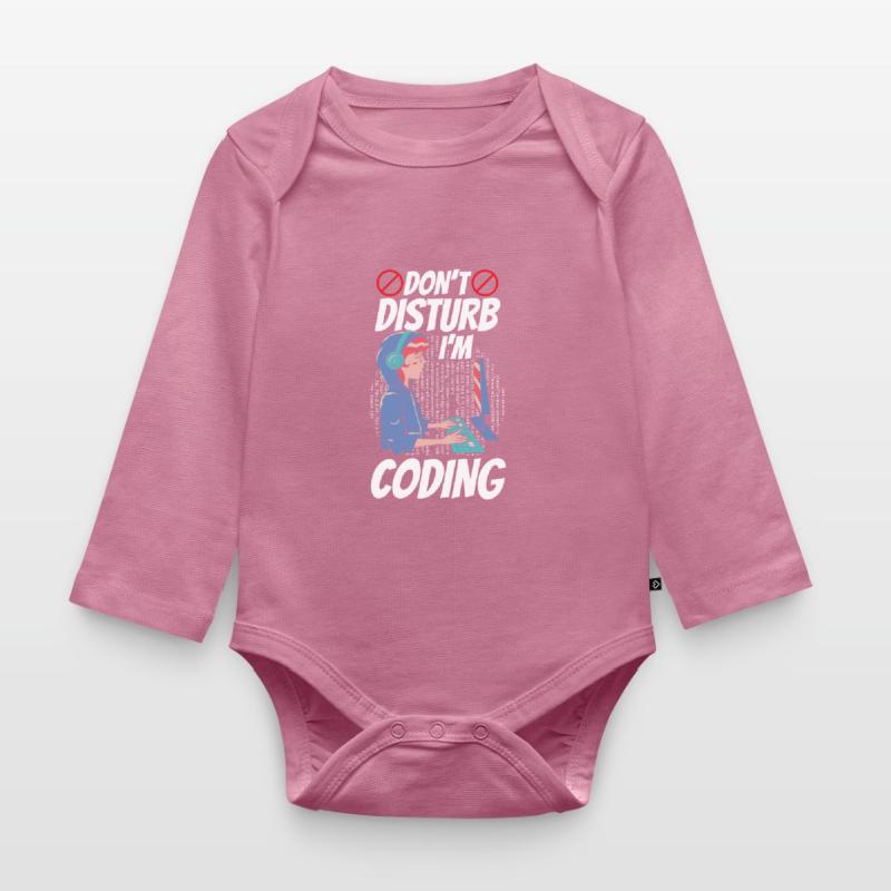 Ne vous embêtez pas: je programme Coding Coder Body Bébé bio manches longues