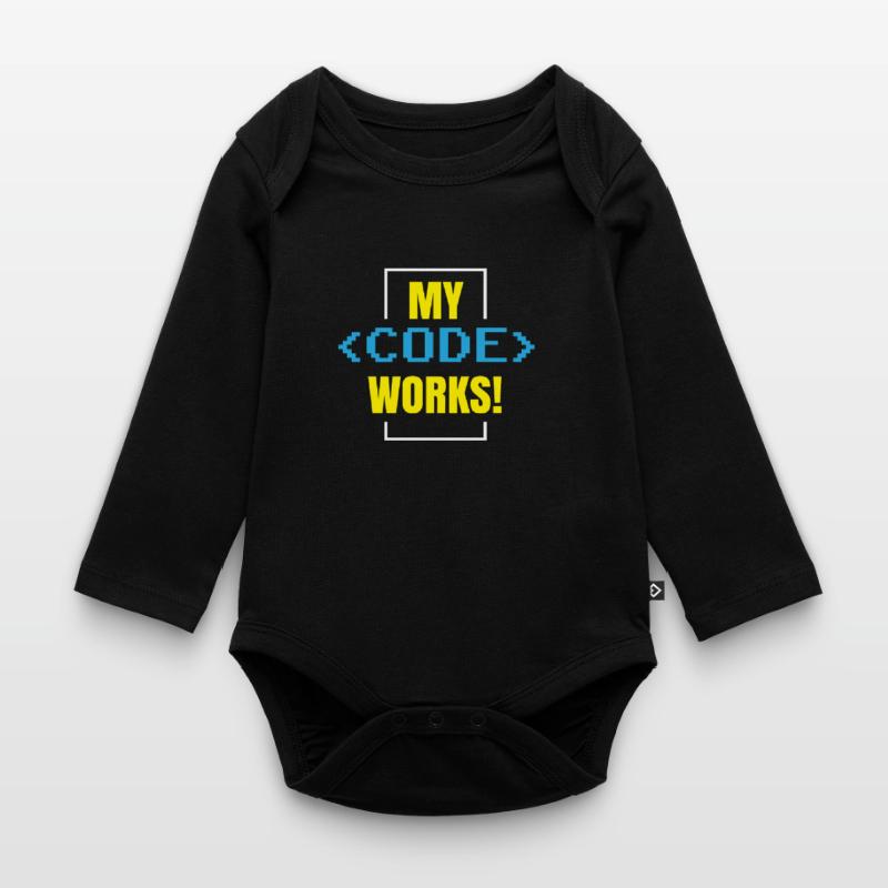 Mein Code Funktioniert Programmieren Coding Coder Baby Bio-Langarm-Body