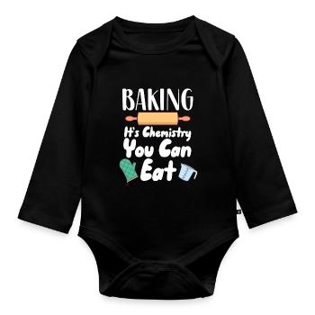 Backen - Chemie, die man essen kann - Baby Bio-Langarm-Body - Schwarz - Vorne