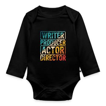 Writer Producer Actor Director Singer Dancer Creat - Baby Bio-Langarm-Body - Schwarz - Vorne
