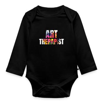 Art-thérapeute - Body Bébé bio manches longues - noir - Devant