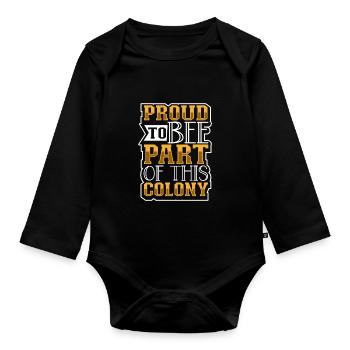 Honey bee beekeeping beekeeper honey bee apiary - Organic Longsleeve Baby Bodysuit - black - Front