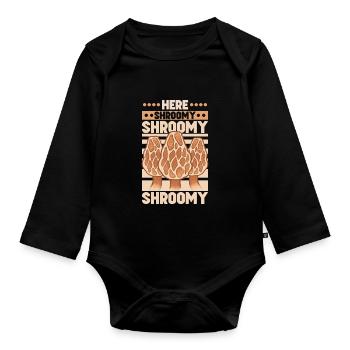 Morels Mushroom Picker Mushroom Farmer Mushroom - Body Bébé bio manches longues - noir - Devant
