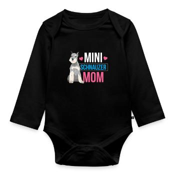 Schnauzer miniature Maman Fille Schnauzers Chien - Body Bébé bio manches longues - noir - Devant
