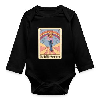 Baby-sitter The Toddler Whisperer Childcare Worker - Body Bébé bio manches longues - noir - Devant