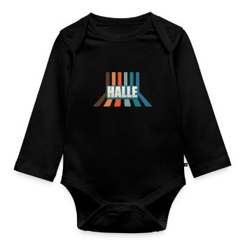 Halleserin Halleser Halle - Organic Longsleeve Baby Bodysuit - black - Front