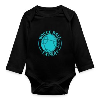 Bocce Ball Expert - Boccia - Organic Longsleeve Baby Bodysuit - black - Front