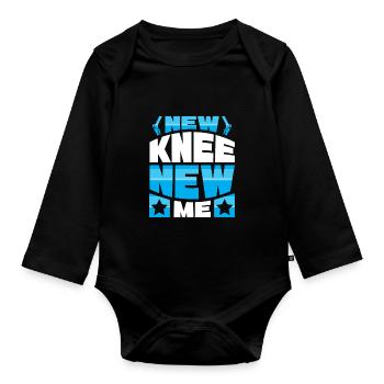 New Knee new me - Baby Bio-Langarm-Body - Schwarz - Vorne