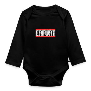Erfurterin Erfurter Erfurt - Baby Bio-Langarm-Body - Schwarz - Vorne