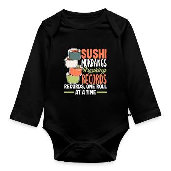 Mukbang and Sushi - Baby Bio-Langarm-Body - Schwarz - Vorne