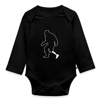 Ein Bein Witz Humor Geschenk - Baby Bio-Langarm-Body - Schwarz - Vorne