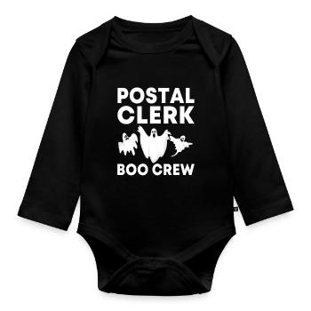 Postal Worker Halloween Costume - Organic Longsleeve Baby Bodysuit - black - Front