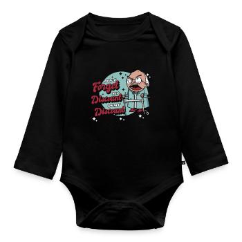 Pension de retraité drôle N’oubliez pas ma réduction - Body Bébé bio manches longues - noir - Devant