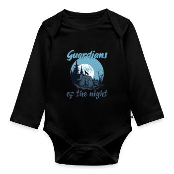 Gardiens de la nuit - Body Bébé bio manches longues - noir - Devant