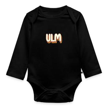 Ulmerin Ulmer Ulm - Baby Bio-Langarm-Body - Schwarz - Vorne