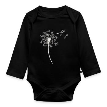 Dandelion - Baby Bio-Langarm-Body - Schwarz - Vorne