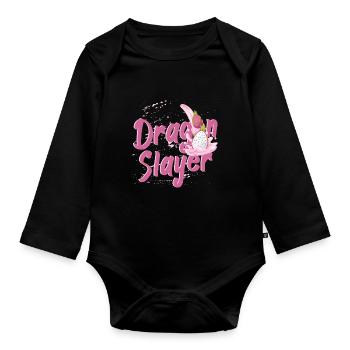 Dragon Slayer Dragon Fruit - Baby Bio-Langarm-Body - Schwarz - Vorne