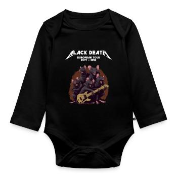Black Death European Tour Plague Doctor - Baby Bio-Langarm-Body - Schwarz - Vorne