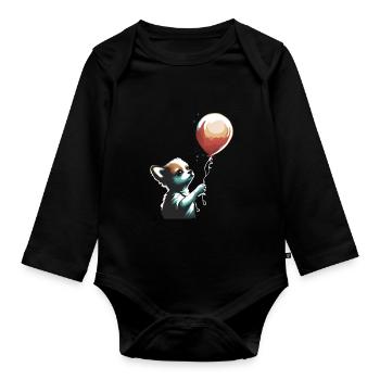 Chihuahua | Balloon | Cute Dog | Chiwawa | Funny - Baby Bio-Langarm-Body - Schwarz - Vorne