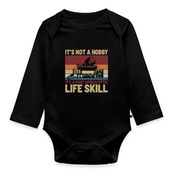 Ham Radio It's Not A Hobby Retro Antenna Radio Lov - Organic Longsleeve Baby Bodysuit - black - Front