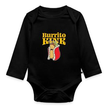 Burrito-König - Baby Bio-Langarm-Body - Schwarz - Vorne