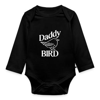 Papagei Vogel - Baby Bio-Langarm-Body - Schwarz - Vorne