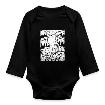 Boy Scout Girl - Organic Longsleeve Baby Bodysuit - black - Front