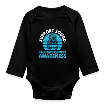 Support Squad Prostatakrebs Awareness Month Blue - Baby Bio-Langarm-Body - Schwarz - Vorne