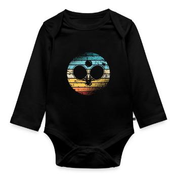Table tennis - Organic Longsleeve Baby Bodysuit - black - Front