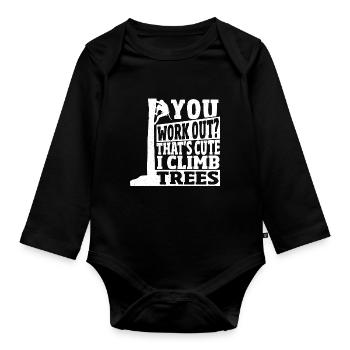 Arboriculteur que vous formez? C’est mignon moi - Body Bébé bio manches longues - noir - Devant