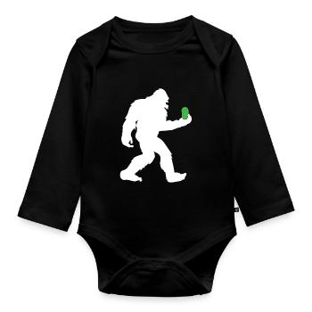 Courgette - Organic Longsleeve Baby Bodysuit - black - Front