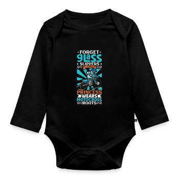 Dirt Bike Dirt Bike Riding Motocross Dirt Biking - Organic Longsleeve Baby Bodysuit - black - Front