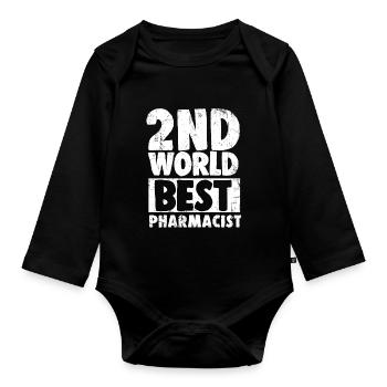 Pharmacist - Organic Longsleeve Baby Bodysuit - black - Front