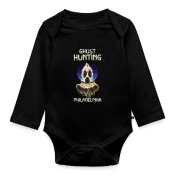 Paranormal Investigator Philadelphia Hunter Ghost - Organic Longsleeve Baby Bodysuit - black - Front